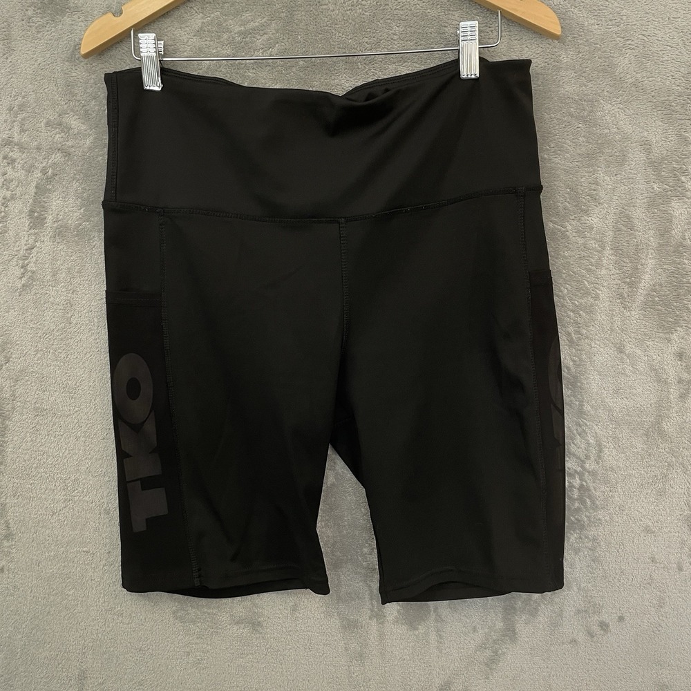 TKO Technical Knockout Bike Shorts Waist Pocket Multicolor Women's 2XL‎ Black